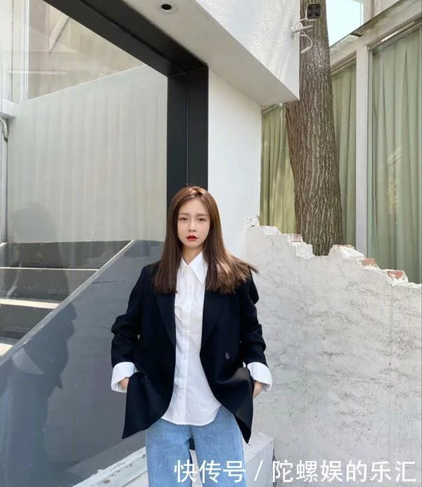 日常穿搭，穿西裝外套知性幹練