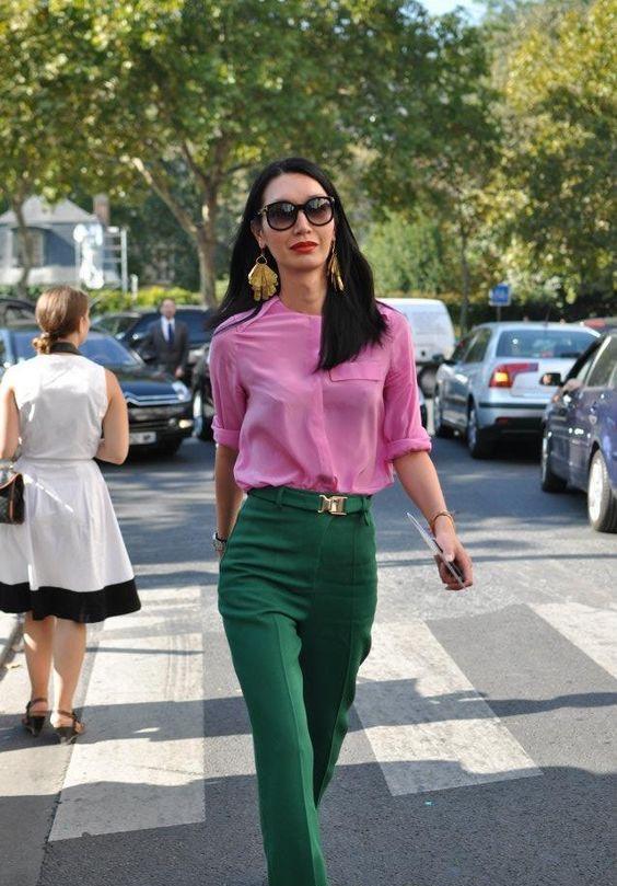 撞色搭配也可以很時尚！